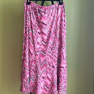 💖Kim Rogers black/pink skirt with elastic waist